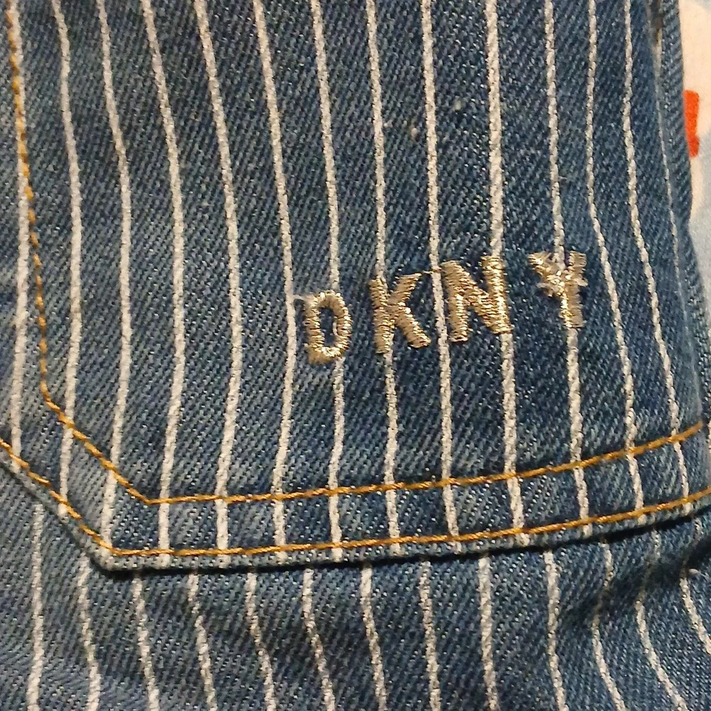 DKNY Blue Striped Denim Romper girls 6X